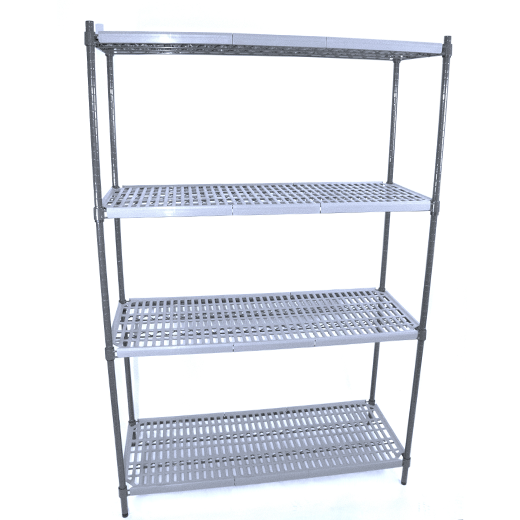 Quattro Grey Cold Room Shelving - Heavy Duty - 4 Tier - 1220mm