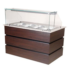 Contender Heated Display Counter 4 x 1-1 GN Size Top with Glass Surround & Lighting