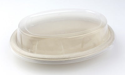 Case of 300 Dome Lid to fit 500ml Pulp Oval Tray