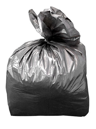 Case of 200 18 x 29 x 39" Black Refuse Sacks