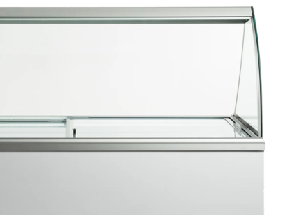 Built-in LED Lighting & Curved Glass Design