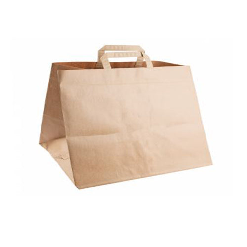 Case of 250 Large Kraft Patisserie Carrier Bags