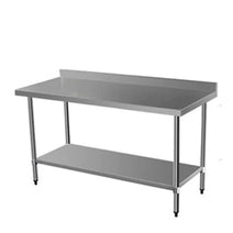 Quattro 1500mm Wide Stainless Steel Wall Table with Upstand