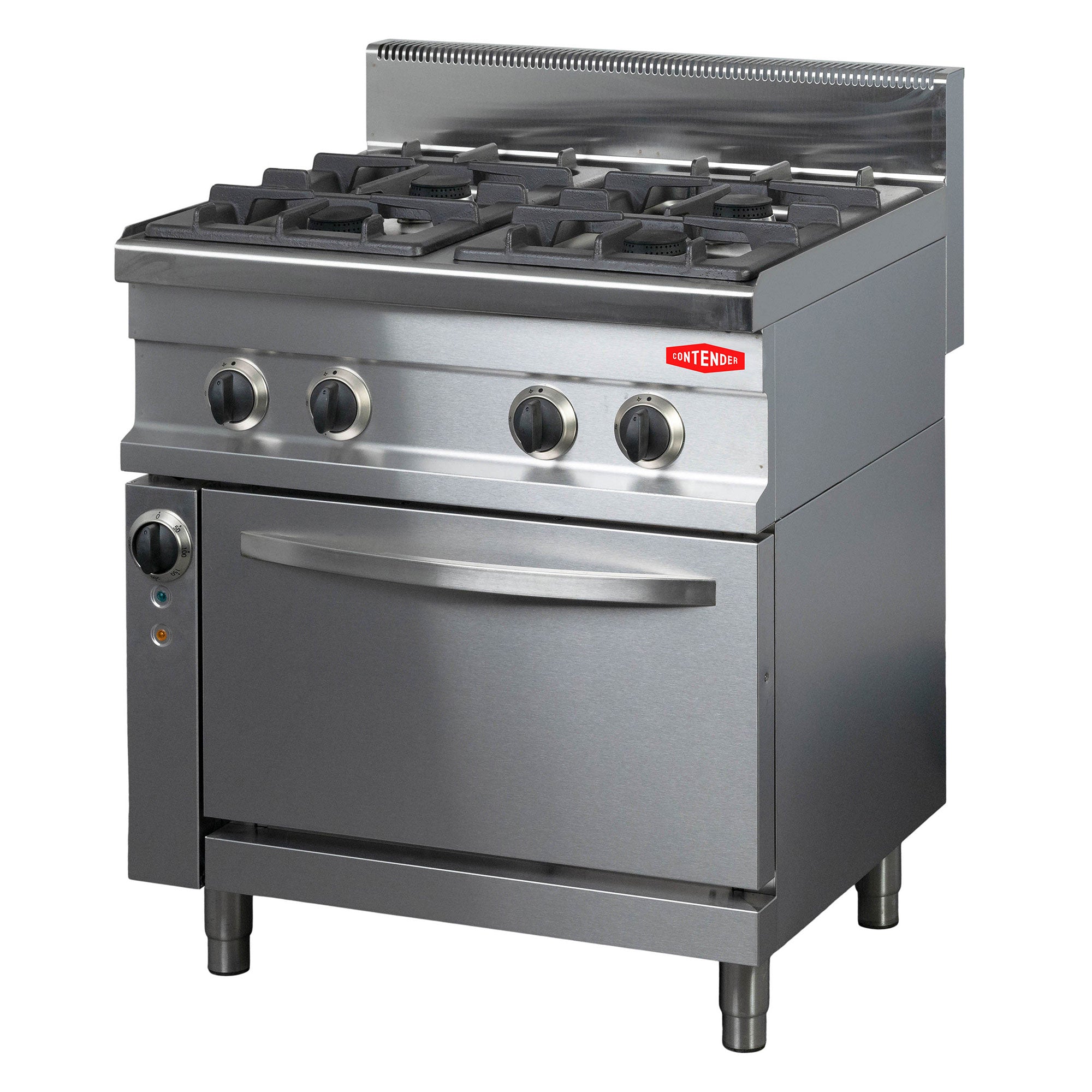 Contender Heavy Duty 4 Burner LPG or Gas Range Cooker With Electric Oven