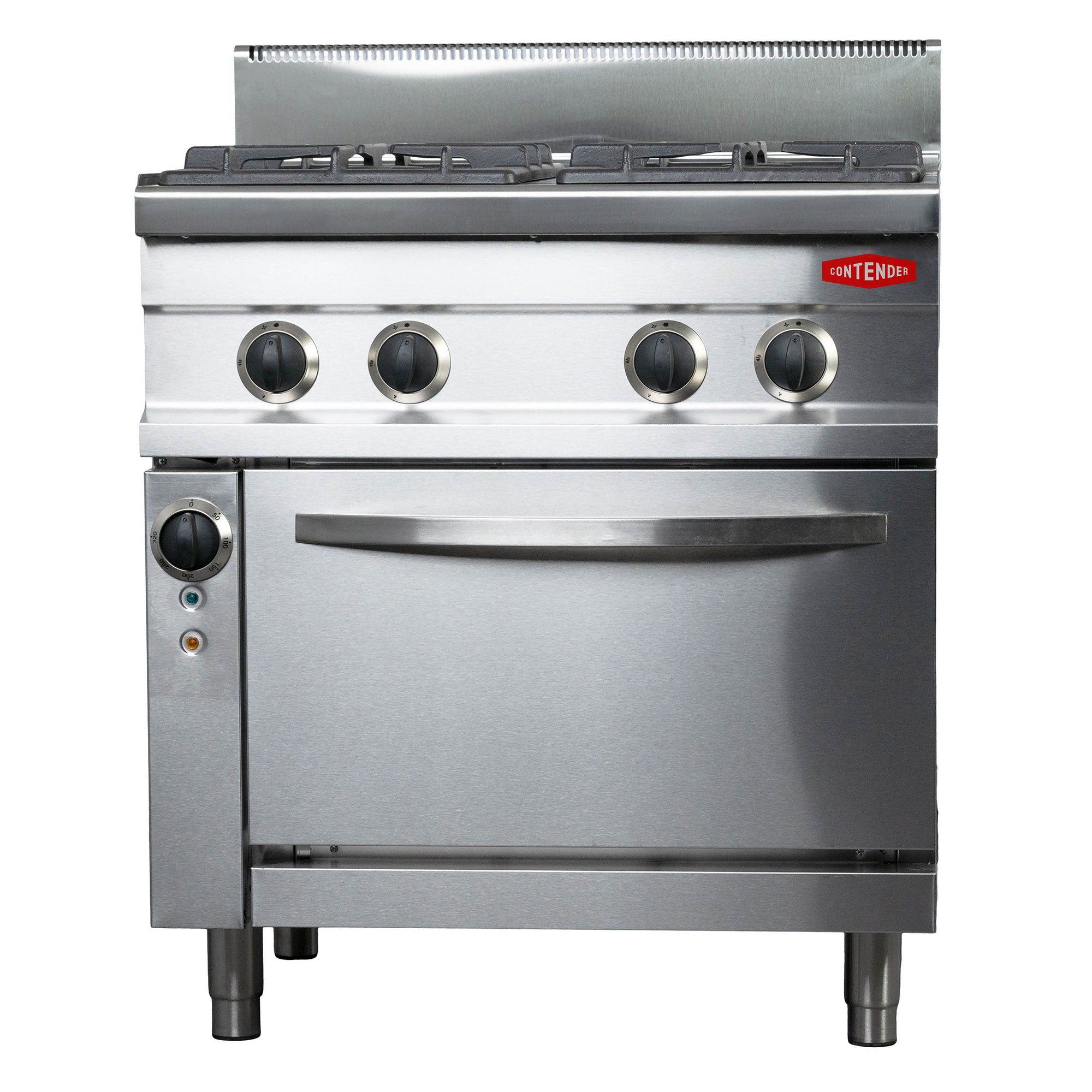 Contender Heavy Duty 4 Burner LPG or Gas Range Cooker With Electric Oven