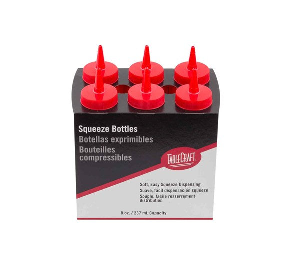 Red Squeeze Sauce Bottle 8oz