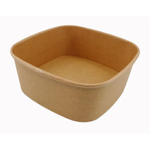 Case of 300 1200ml Square Kraft Takeaway Containers
