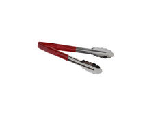 Vinyl Coated Red Serving Tongs 245mm