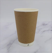 16oz Brown Ripple Coffee Cups - ECatering Essentials