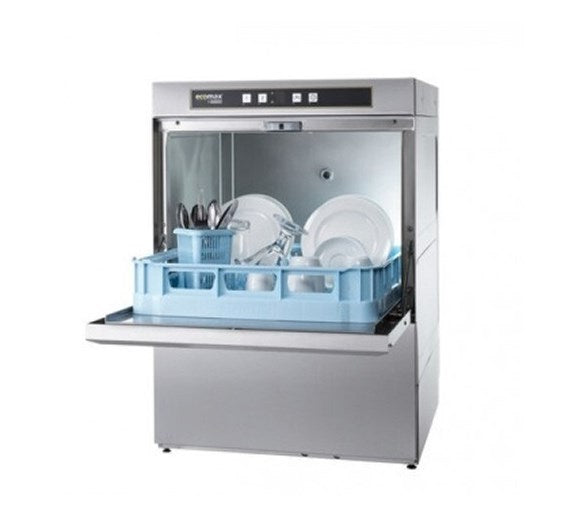 Hobart Ecomax F504W-20B 500mm Dishwasher with Drain, Rinse Aid