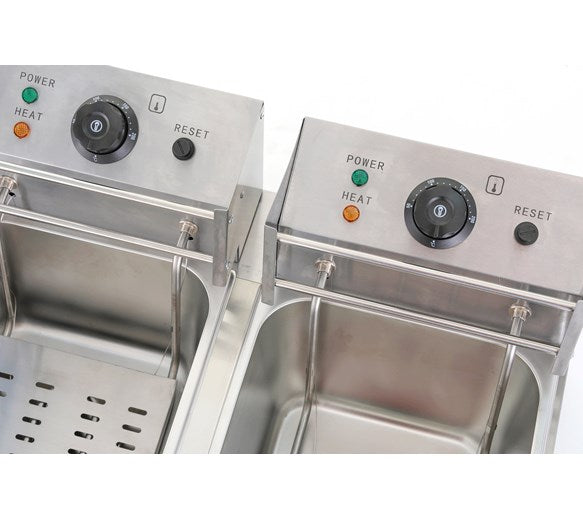Quattro 2 x 9 Litre Twin Tank Commercial Electric Fryer