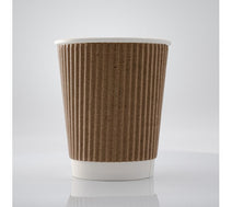 ECatering Essentials Pack of 500 8oz Kraft Ripple Coffee Cup