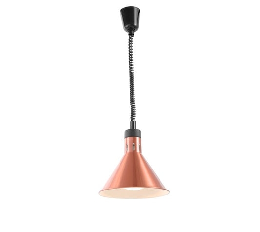 Hendi Rise and Fall Copper Adjustable Conical Heat Lamp