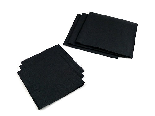 25cm 2 Ply Cocktail Black Napkins - ECatering Essentials