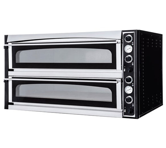 Italinox Twin Deck 3 Phase Electric Pizza Oven 18x14" Pizzas Superior XL99 Glass