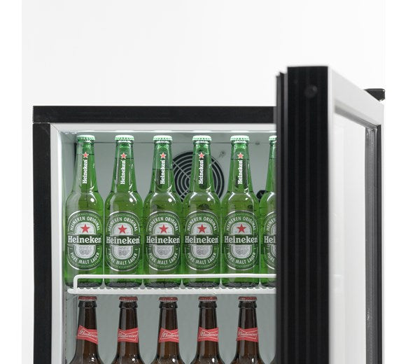Premium Contender 133L Commercial Single Door Drinks Fridge - Hinged Doors
