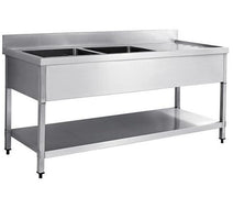 Italinox Premium 1400mm Twin Bowl Stainless Steel Sink with Right Hand Drainer