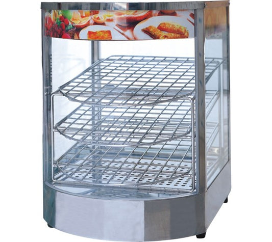 Slimline Mini Curved Glass Heated Countertop Display Italinox SW1P