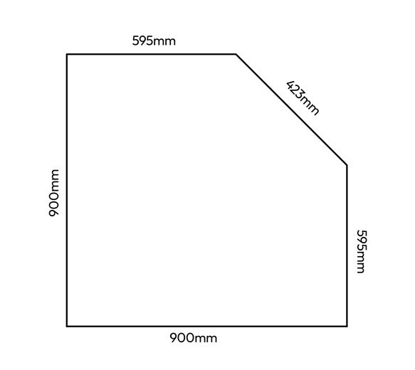 Quattro Corner Work Table with Splashback