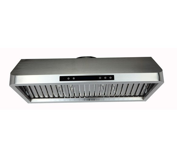Quattro 900mm Compact Commercial Extractor Hood with Motor, Filters, Lights