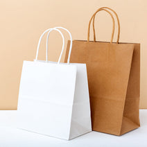 White Paper Carrier bags with twisted handles - ECatering Essentials