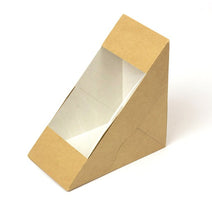 Case of 500 Deep Fill Kraft Cardboard Sandwich Wedges