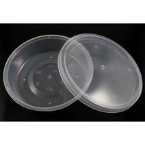 Case of 250 8oz PP Round Microwave with Lids