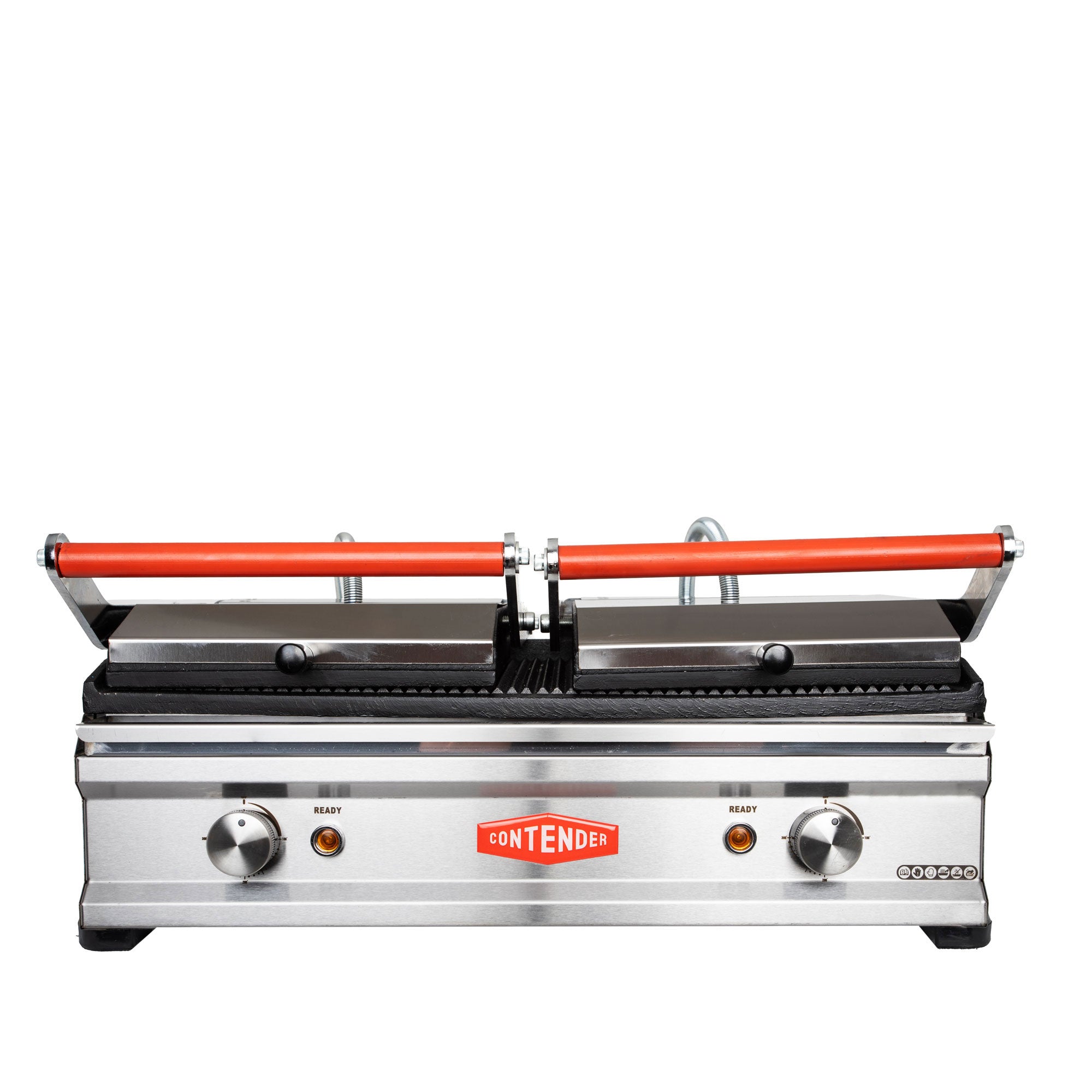 Contender Twin Contact Panini Grill Ribbed Top and Bottom Plates
