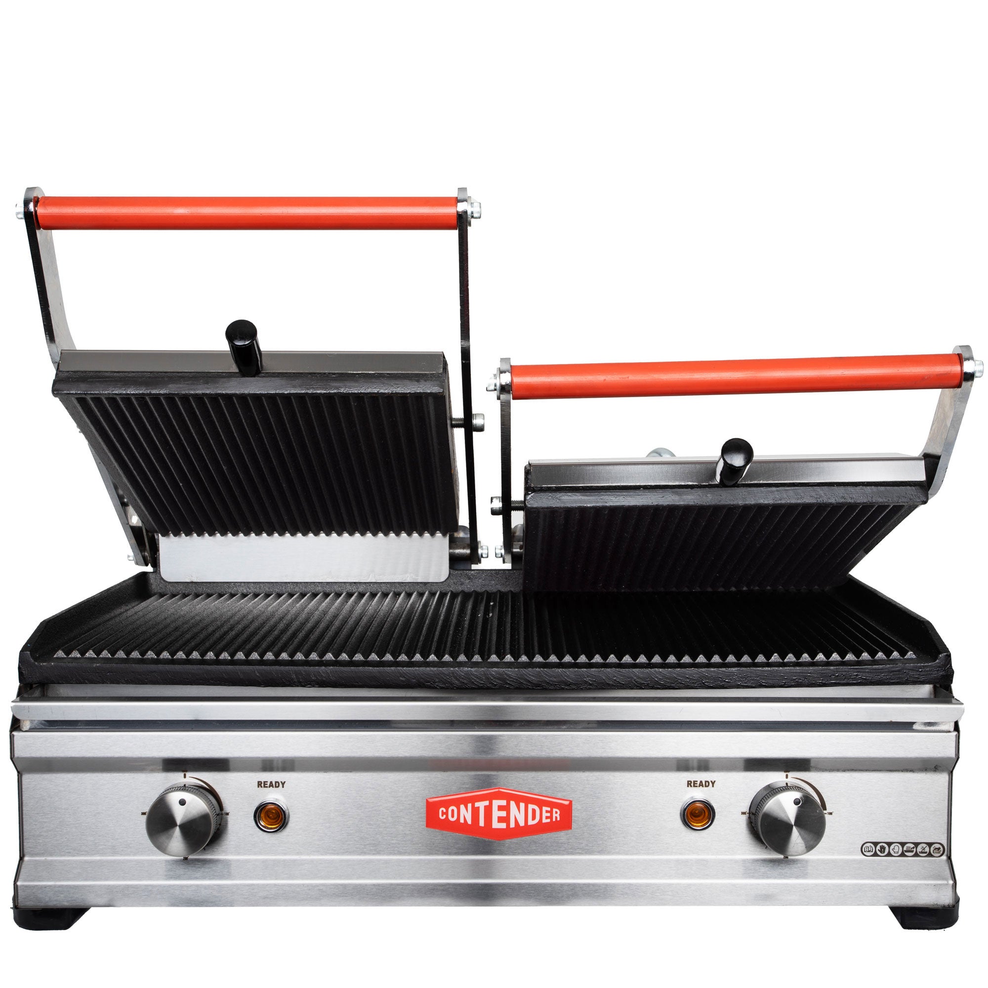 Contender Twin Contact Panini Grill Ribbed Top and Bottom Plates