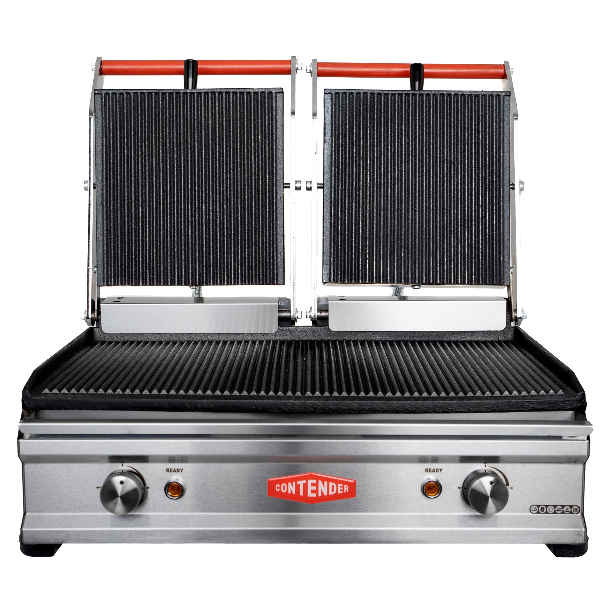 Contender Twin Contact Panini Grill Ribbed Top and Bottom Plates