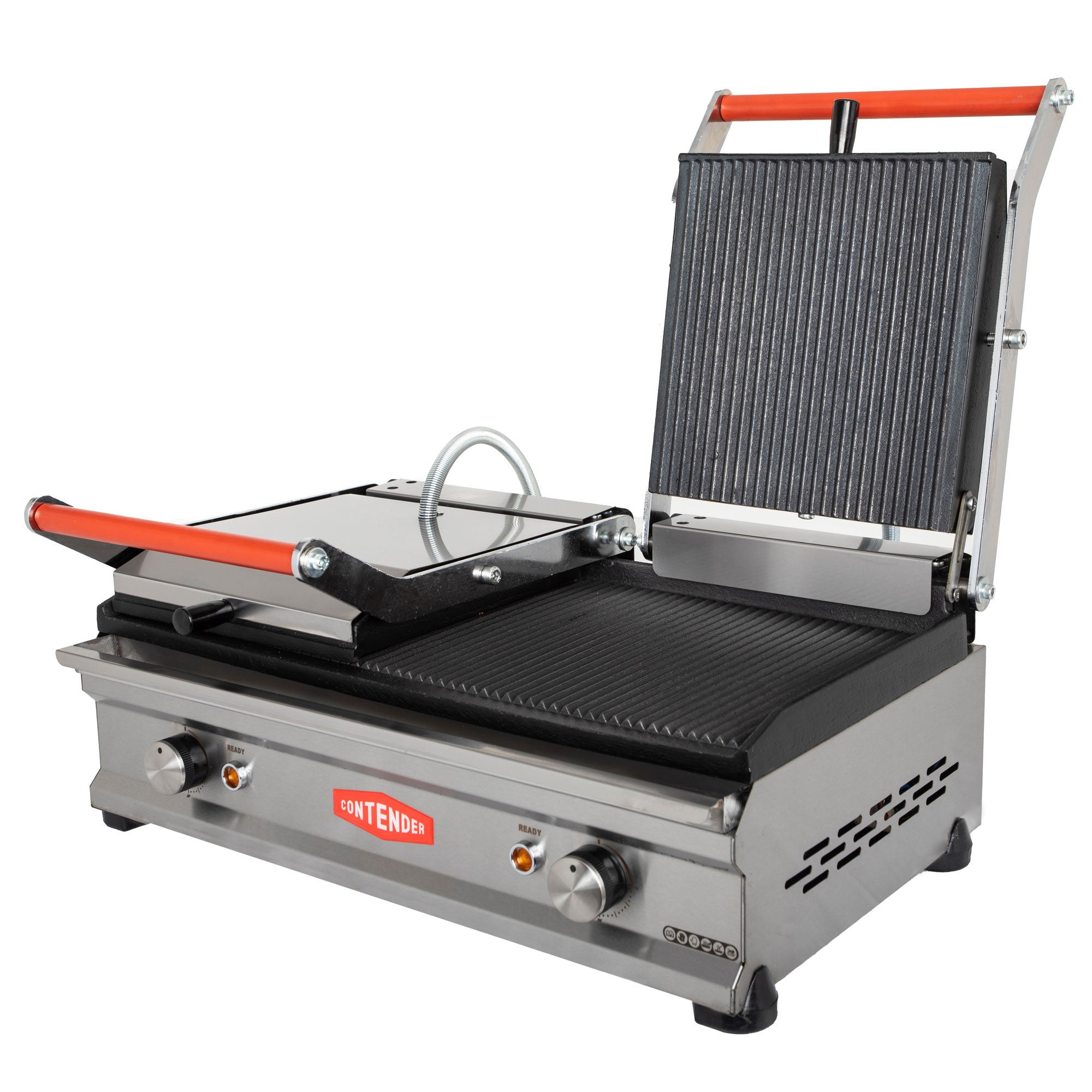 Contender Twin Contact Panini Grill Ribbed Top and Bottom Plates