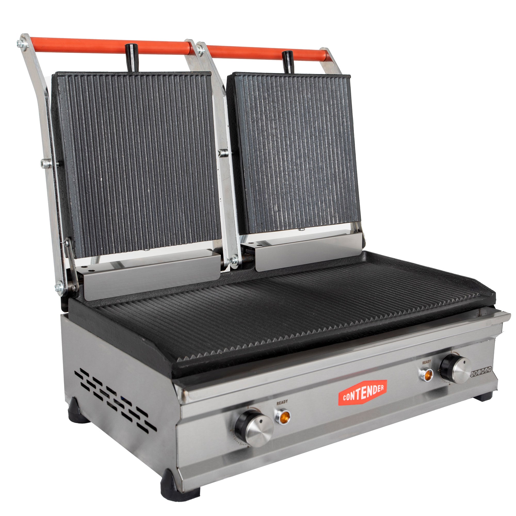 Contender Twin Contact Panini Grill Ribbed Top and Bottom Plates