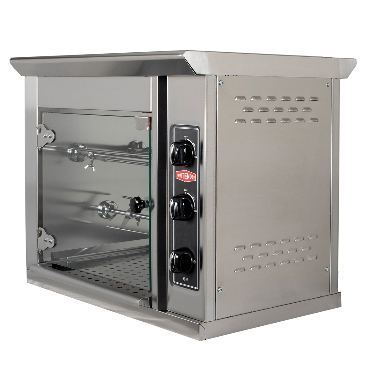 Contender 3 Spit Commercial Chicken Rotisserie Compact Oven 9 Chickens - Electric