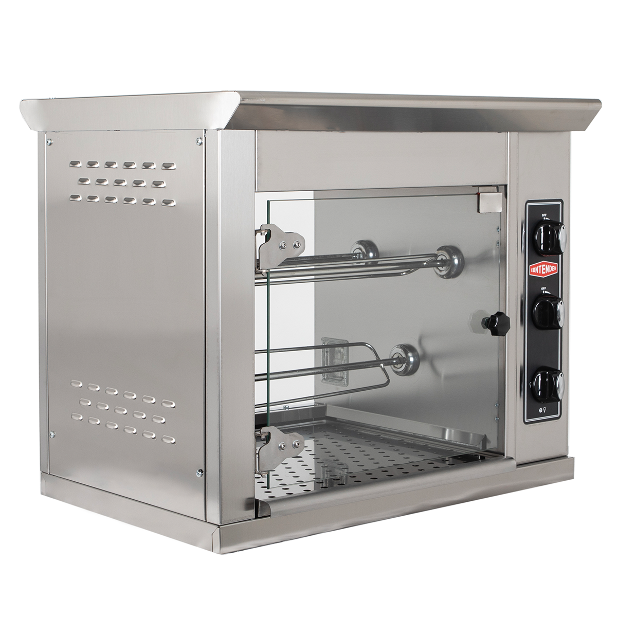 Contender 3 Spit Commercial Chicken Rotisserie Compact Oven 9 Chickens - Electric