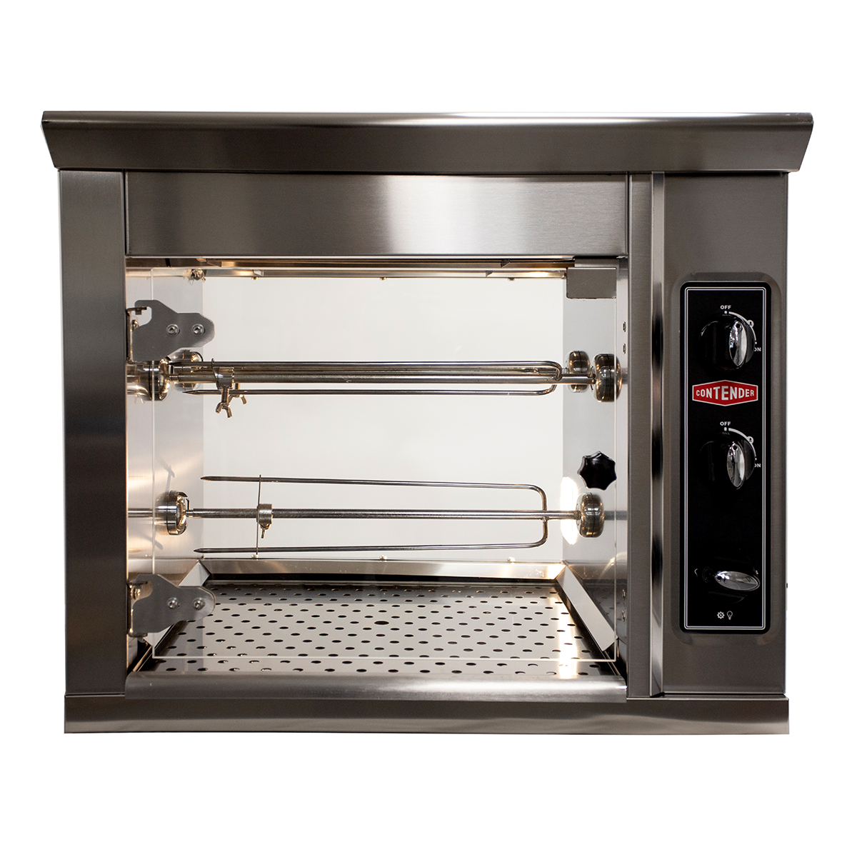 Contender 3 Spit Commercial Chicken Rotisserie Compact Oven 9 Chickens - Electric