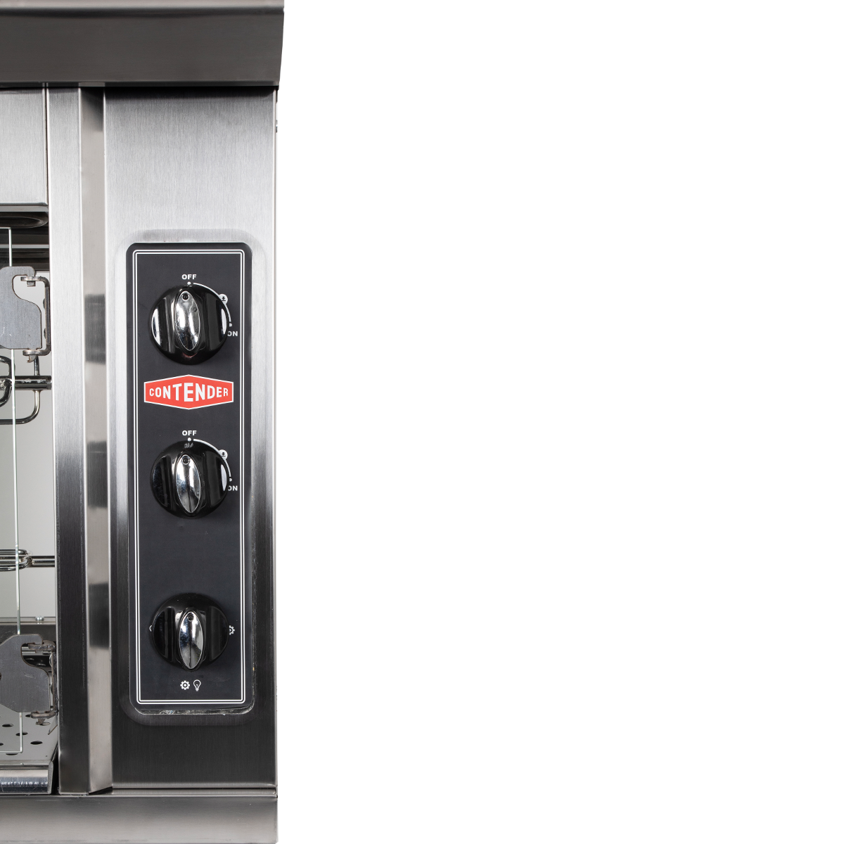 Contender 3 Spit Commercial Chicken Rotisserie Compact Oven 12-15 Chickens - Electric