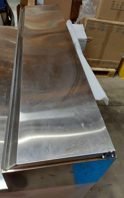 GRADED - Gastroline 2 Door Refrigerated Sandwich & Pizza Prep Counter With Fitted Castors