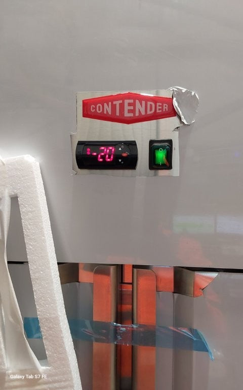 Contender 1200 Litre Double Door Stainless Steel Freezer with Castors