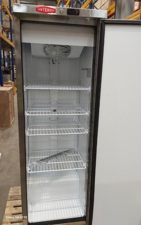 Contender Stainless Steel Single Door Upright Fridge | 400L, Ventilated – Durable Chilled Storage