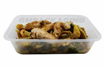 Case of 250 Economy 500ml Standard Microwave Containers with Lids