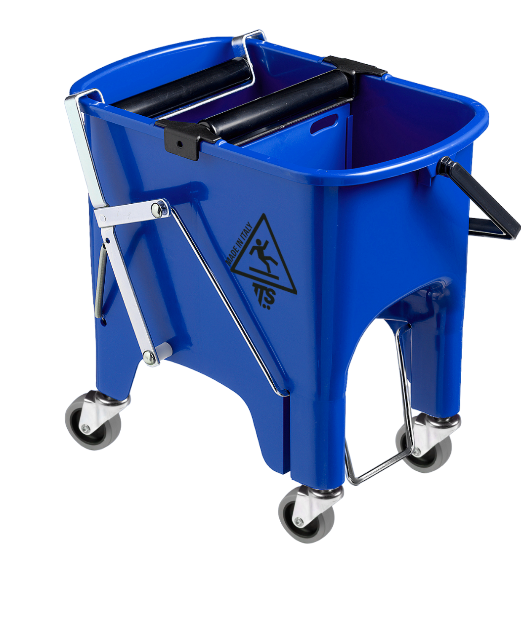 Flat Mop Wringer Double Bucket Mopping System Blue