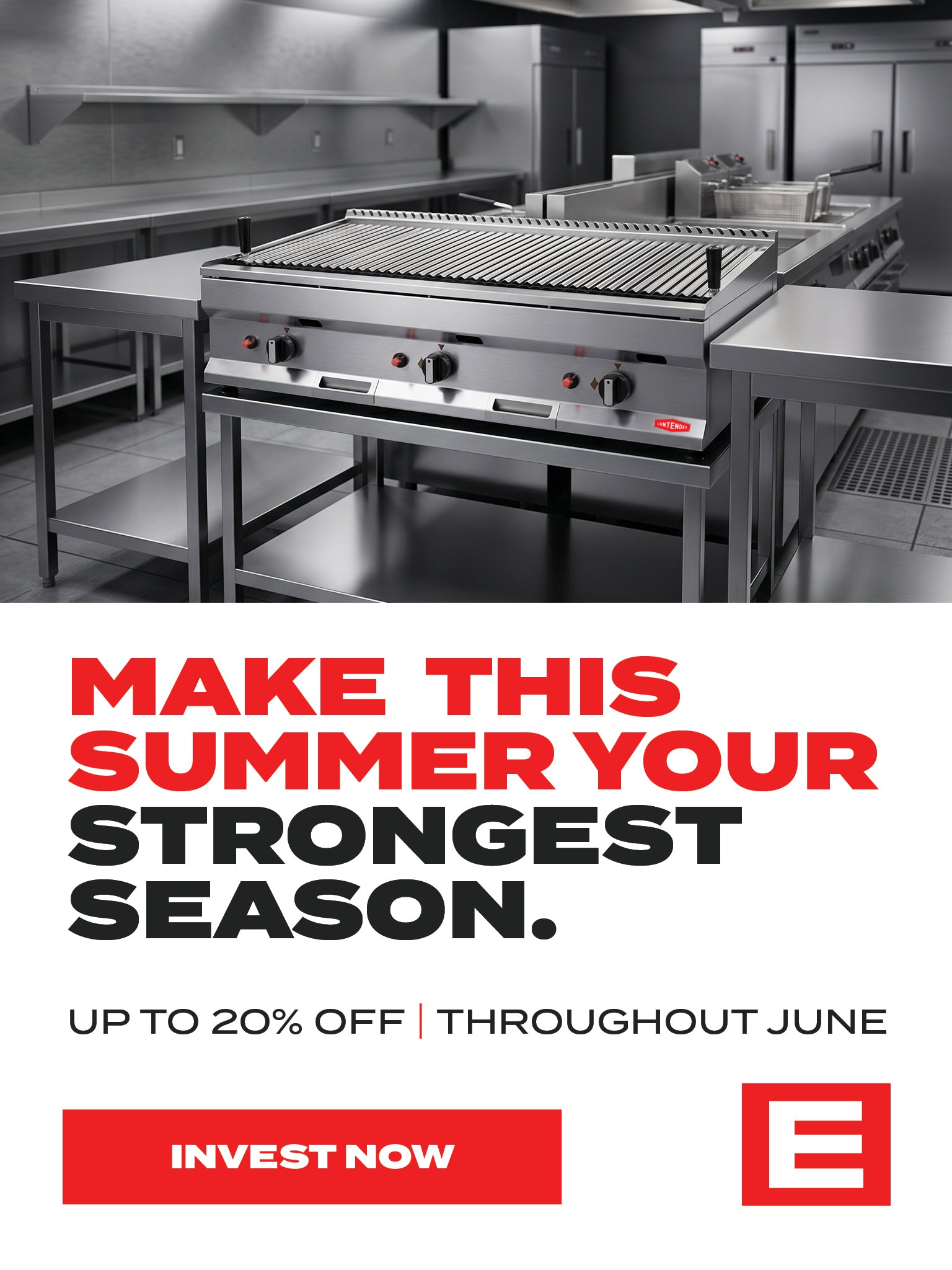 Make this Summer your strongest season with up to 20% throughout June at ECatering!