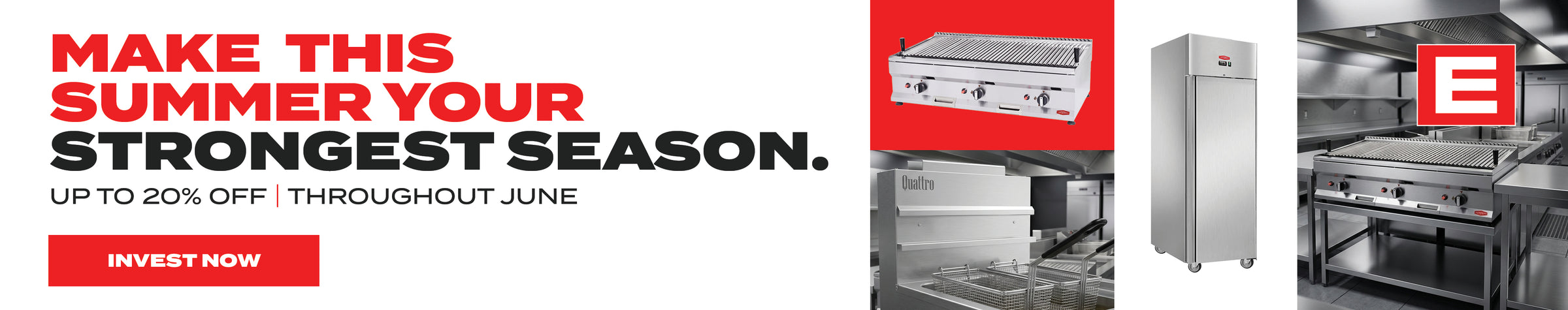Make this Summer your strongest season with up to 20% throughout June at ECatering!