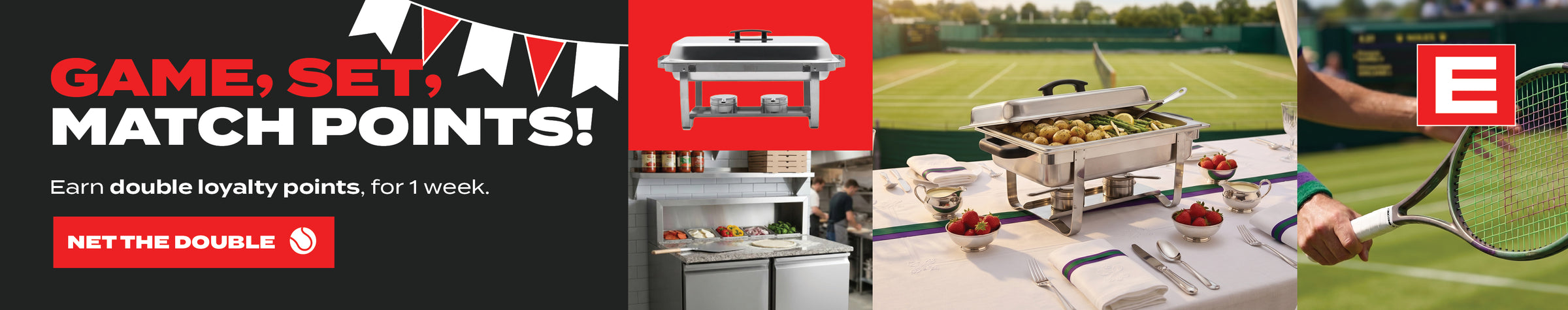 Earn double points - one week only! Celebrating Wimbledon at ECatering.