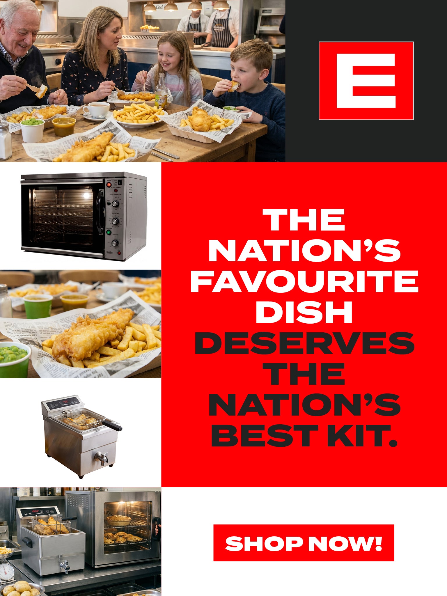 The nation's favourite dish deserves the nation's best kit - shop fish and chip equipment at ECatering.