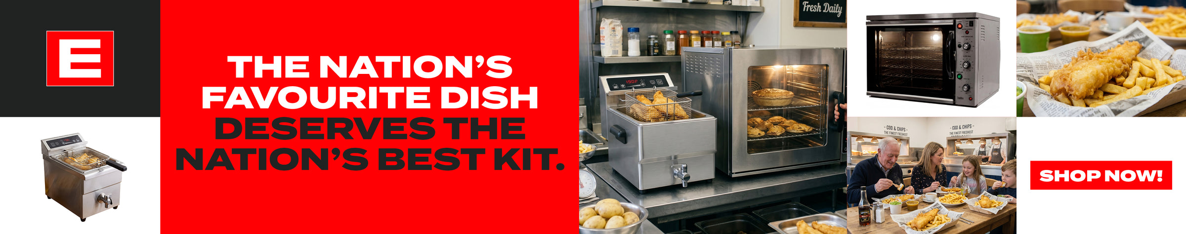 The nation's favourite dish deserves the nation's best kit - shop fish and chip equipment at ECatering.