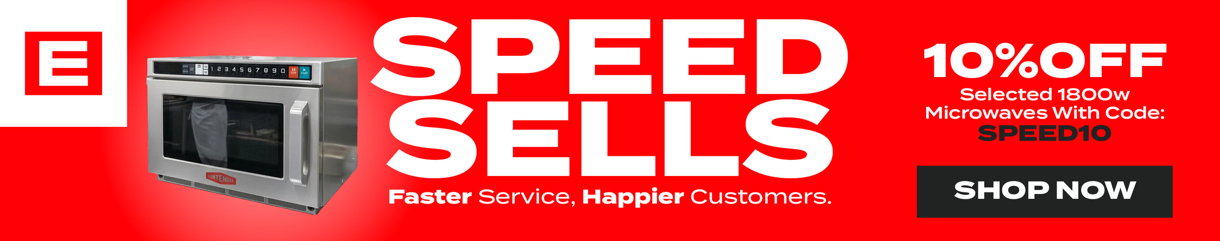 Speed Sells! 10% off selected 1800W microwaves with code SPEED10