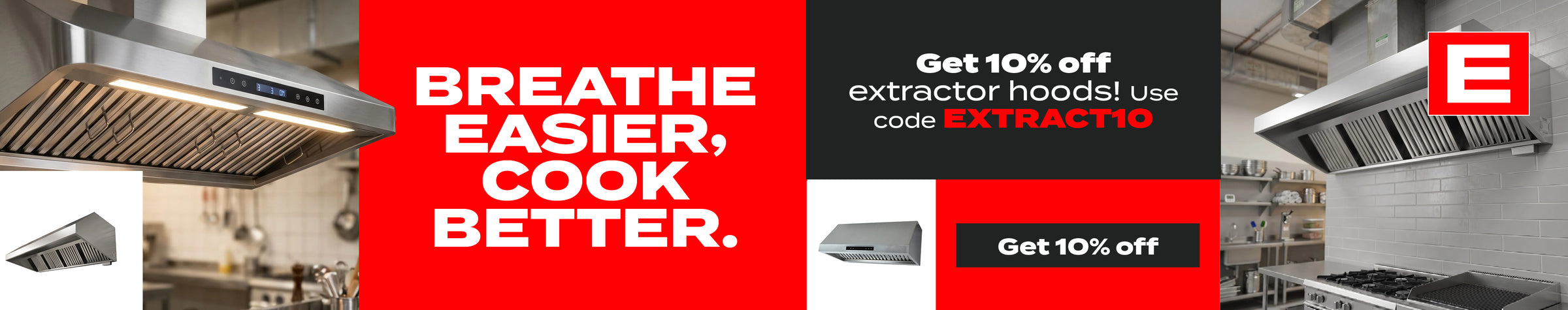 10% off extractor hoods with code EXTRACT10
