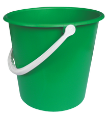 Round Plastic Bucket Green 9Ltr