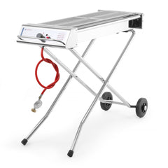 Hendi Xenon Pro Stainless Steel Gas BBQ. Portable with folding legs